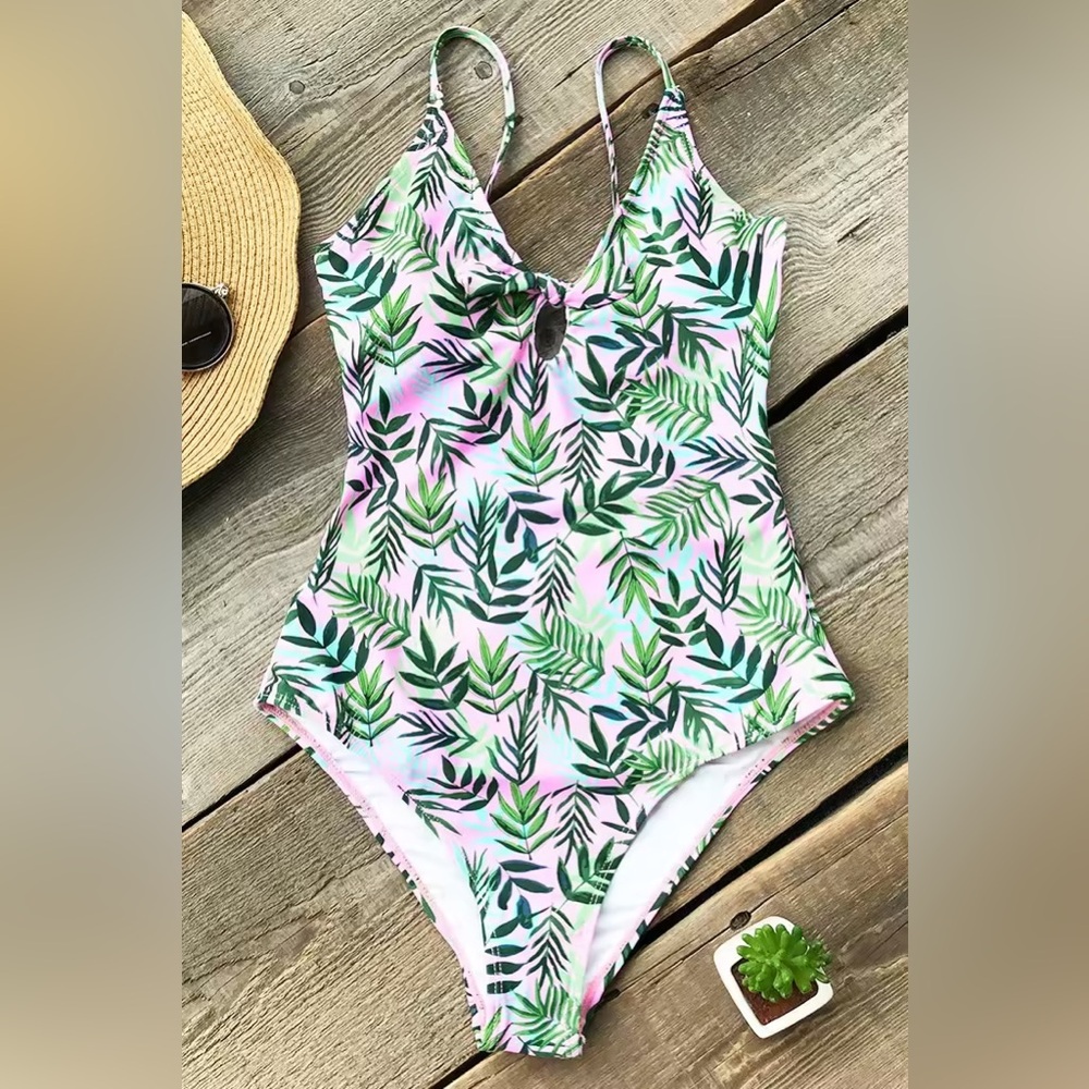 Discontinued! NWT Fantastic Dreams Print One-piece Swimsuit (L) by Cupshe